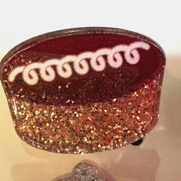 Mini Claw Clips, Cat & Jack™ Set of 6 Bakery Dessert Themed, Multicolor Glitter - Picture 6 of 16